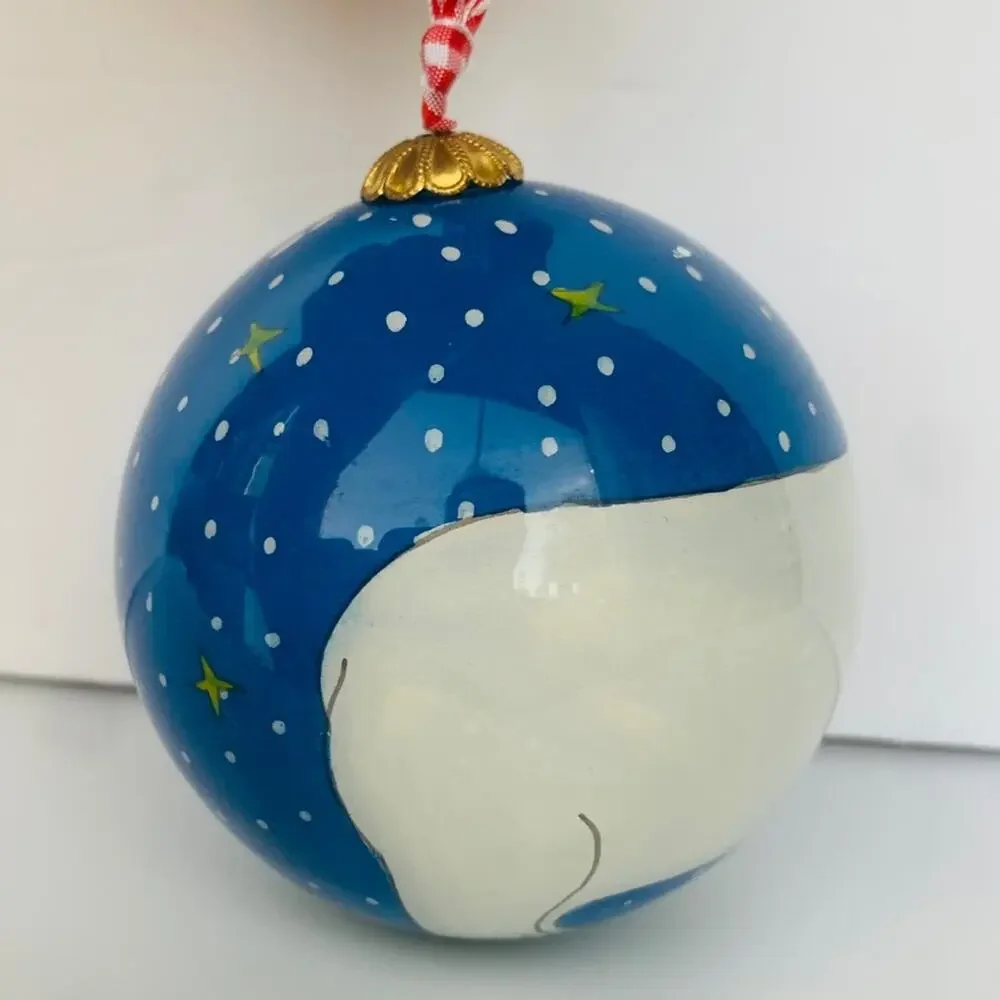 1994 BYA Glass Polar Bear Ornament